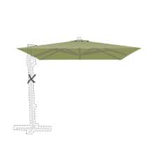 Zweefparasoldoek Rhino - 300x300cm vierkant Emerald (polyester